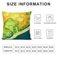 thumbnail image 5 of YINGXI  Summer Style Pillow Covers Oil Painting Green Succulent Cactus Yellow Flower Throw Pillow Case Cotton Linen Cushion Cases  18x18in, 5 of 5