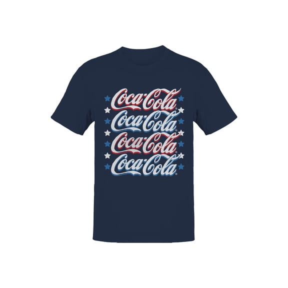 Officially Licensed Coca Cola Patriotic Stars Design Men's T-shirt