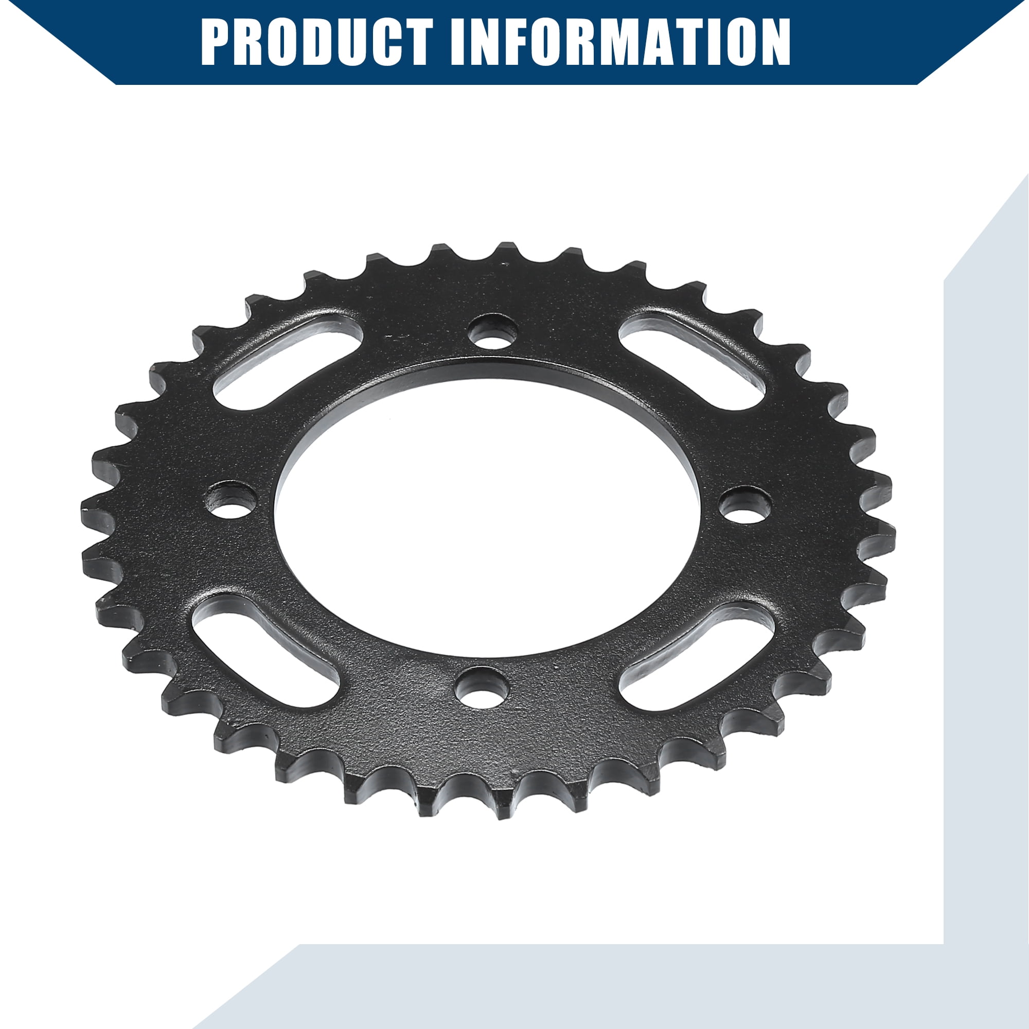 Unique Bargains Motorcycle Chain Sprocket for Dirt Bikes and ATVs Black 35 Teeth