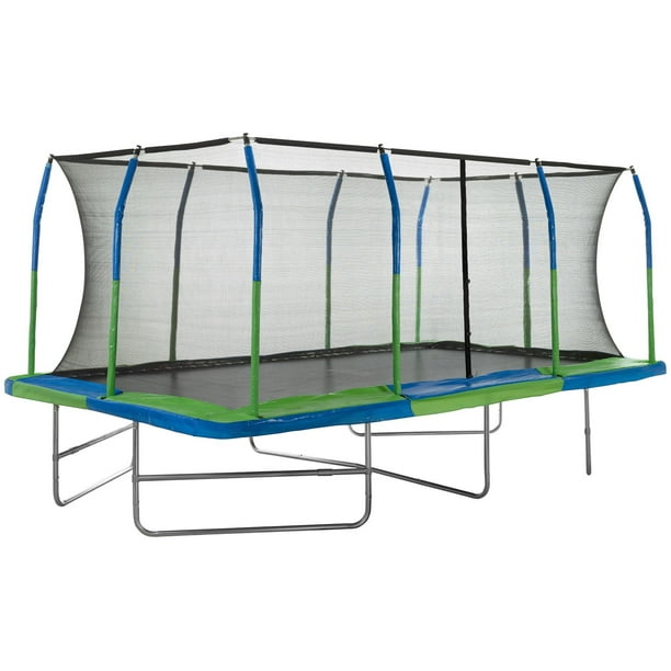 Mega Outdoor Trampoline with Fiber Flex Enclosure System, Big