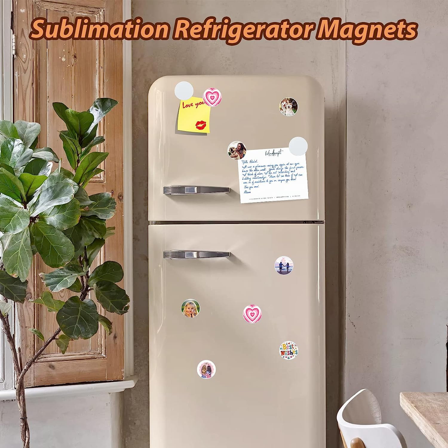 Xuhal 96 Pcs Thick Sublimation Magnet Blanks Sublimation Blank Refrigerator  Magnets with 48 Pcs Larger Square Blanks, 48 Pcs Fridge Magnets for
