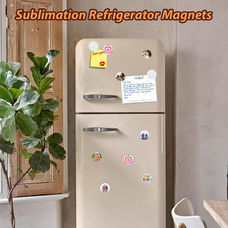 34 PCS Sublimation Magnet Blanks, VEGCOO Sublimation Blank Fridge Magnets  Printable Photos, Personalized Custom Magnets for Refrigerator Decoration,  Kitchen, Office, Wall (Square 5.5 x 5.5cm) 
