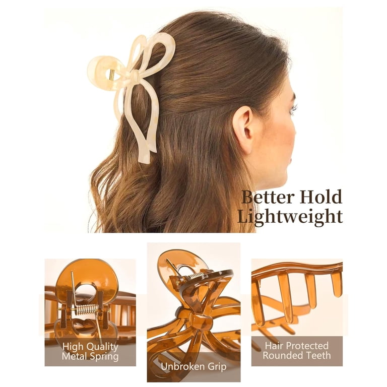 YSTDHL Elegant Bow Hair Claw Clips Stylish Large Hair Clips  display picture 2