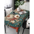 thumbnail image 6 of William Morris Plant Floral Table Cloth, Waterproof Tablecloth for Rectangle Tables, Retro Lotus Flower Leaves Reusable Washable Fabric Table Cover for Restaurant Kitchen Dining Tables 54"x108", 6 of 9