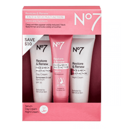 No7 Restore & Renew Face & Neck Multi Action Skincare System