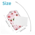 thumbnail image 4 of Square 2Pack PU Leather Strawberry Cruise Luggage Tag with Privacy Cover and Stainless Steel Ring - Suitable for Travel Handbags Backpacks Luggage Tags, 4 of 6