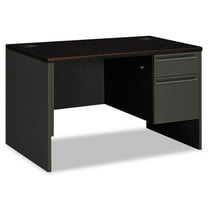 HON H38251.N.S 48 in. x 30 in. x 29.5 in. 38000 Series Right Pedestal Desk - Mahogany/Charcoal