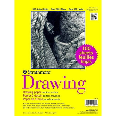 Strathmore 300 Series Drawing Paper, 9 x 12 Inches, 70 lb, 100