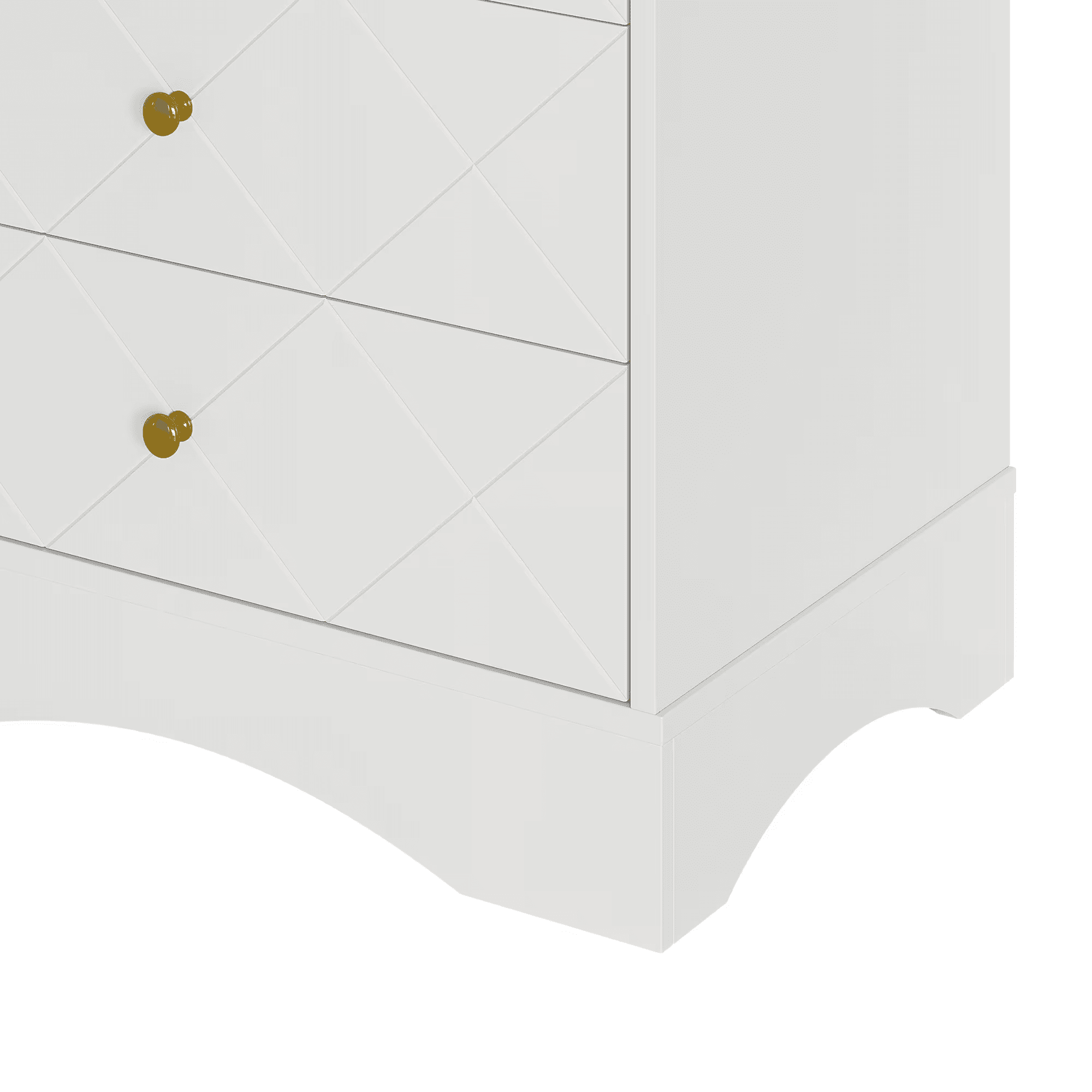 Mintazer Dresser with 3 Drawers & 2 Floating Shelves, Storage Bedside Night Stand with Open Shelf for Living Room, Bedroom & Closet, White