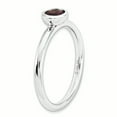 thumbnail image 3 of SS Stackable Expressions Low 5mm Round Rhodolite Garnet Ring Size 8, 3 of 3