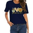 thumbnail image 4 of Anbech Sunflower Shirts for Women Graphic Tee Ladies Patriotic Tee Shirt Christian Top Short Sleeve, 4 of 9