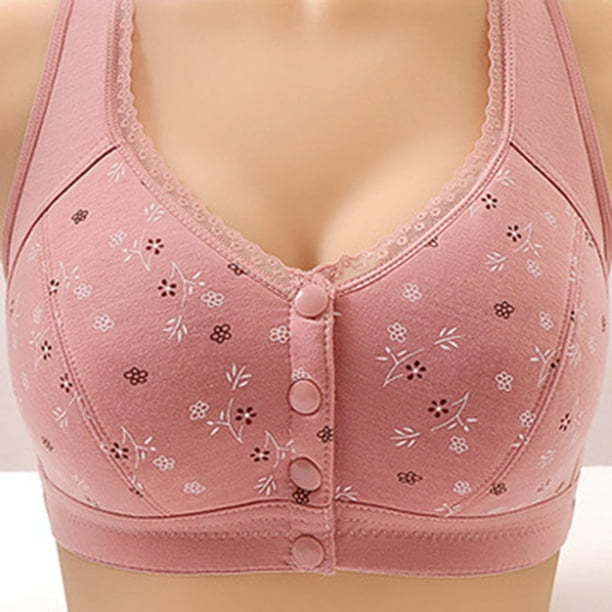 nsendm Female Underwear Adult Sports Bras Women's Front Side Buckle Lace  Edge without Steel Ring Movement Seamless Women Bra Set and Underwear(Rose