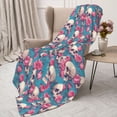 thumbnail image 3 of Hirioo happy Skull rose for Flannel Blanket, Cozy and Warm Throw for Bed or Couch ,Perfect for All Seasons-40"x30", 3 of 6