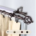 thumbnail image 4 of Jinx 13/16" Double Bay Window curtain rod Adjustable 20"-36", 38"-72" - Cocoa,(ABay-42-7D), 4 of 4