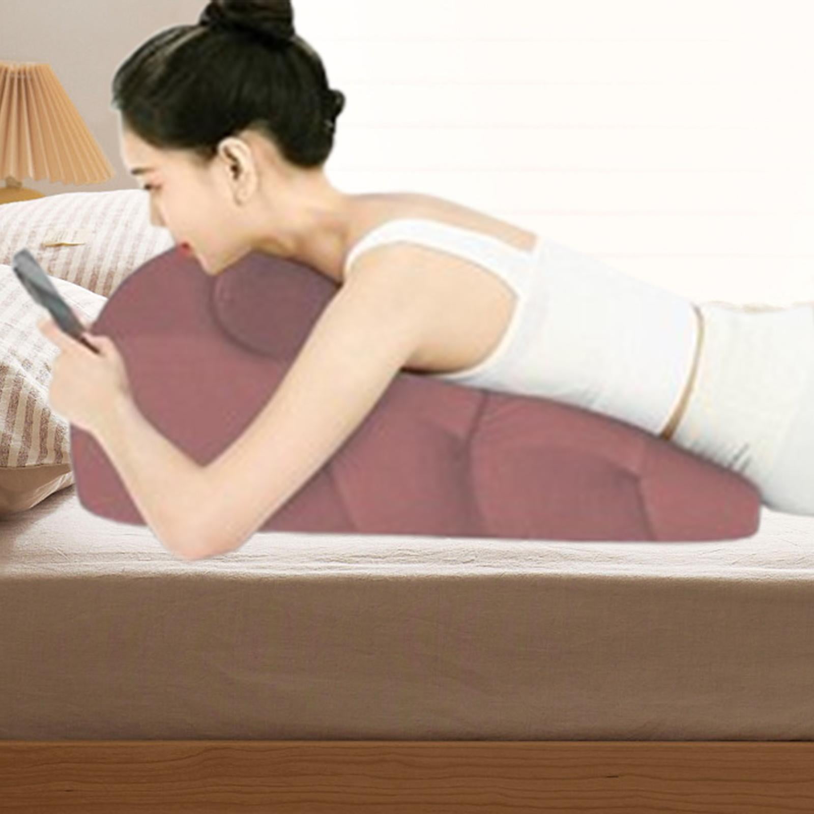 Esquirla Face Down Pillow, Sleeping Pillow, Soft Leg Support Bed Wedge Prone Pillow, Wedge Pillow for Watching Movies Relaxing Reading Pink