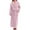 Light Violet, variant on Women's Double Sided Plush Fleece Maxi Robe, Long Length Bathrobe with Pockets, Soft Warm Loungewear, Cozy Winter Nightgown, Belted Thermal Sleepwear Grey M