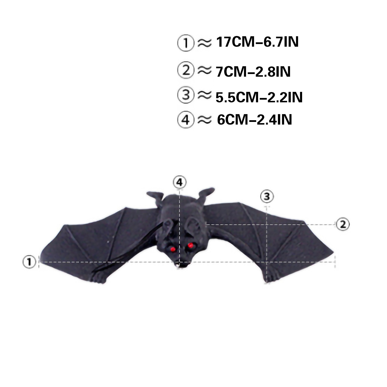 OAVQHLG3B Halloween Hanging Bats, Rubber Bats, Realistic Looking