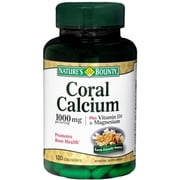 Nature's Bounty Coral Calcium 1000 mg Plus Vitamin D & Magnesium Capsules 120 Capsules
