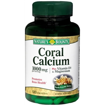 Nature's Bounty Coral Calcium 1000 mg Plus Vitamin D & Magnesium Capsules 120 Capsules