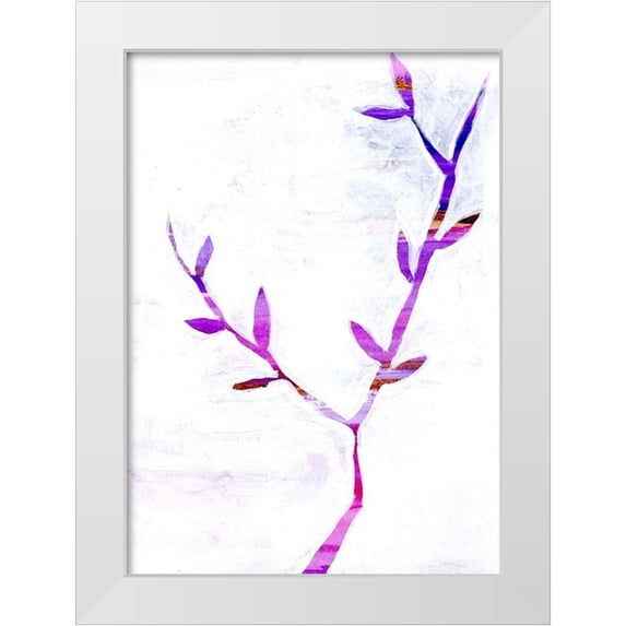 Seay, Anne 18x24 White Modern Wood Framed Museum Art Print Titled - Leaf Trio II