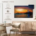 thumbnail image 5 of Elephant Stock Santa Monica Pier Sunset Wall Art - Horizontal Canvas Wall Art - Living Room Wall Decor - Beach Canvas - Gray And Brown Decor - 12" x 8", 5 of 8