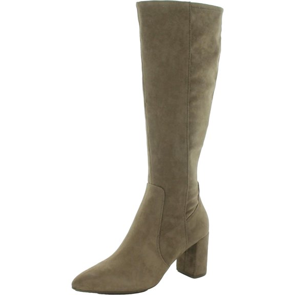 Anne Klein Womens Barnard Zip Up Slip On Knee-High Boots