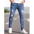 thumbnail image 3 of Pantalones Elásticos De Jean De Agujero De Jeans Hombres, 3 of 8