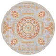 thumbnail image 4 of SAFAVIEH Micro-Loop Lyssa Medallion Area Rug, Green/Grey, 4' x 6', 4 of 9