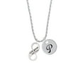 thumbnail image 2 of Delight Jewelry Silvertone God Gave Me You Infinity Sign Silvertone Script Initial Disc - P - Charm Necklace, 20"+3", 2 of 4
