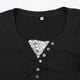 thumbnail image 5 of Costura de encaje Camisetas de mujer Botones Cuello en V Camiseta de punto Streetwear (Negro S) Ndcxsfigh Para estrenar, 5 of 7