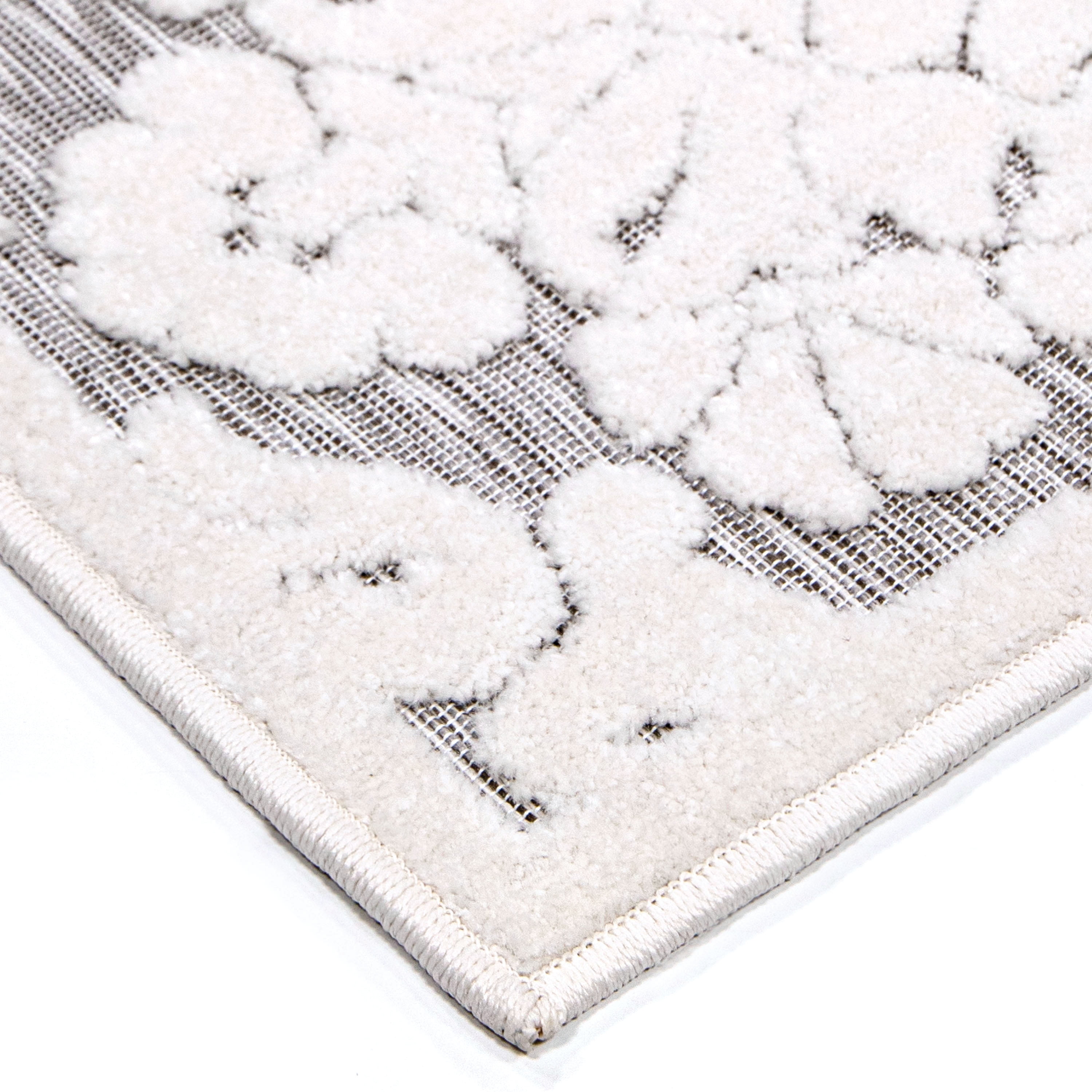 My Texas House Charlotte 9' X 13' Natural Gray Floral Area Rug