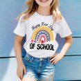 thumbnail image 2 of Gbsyewxs Shirts For Girls Short Sleeve Crew Neck Cartoon Letter Print Breathable Summer School Toddler Girls Tees White Size 10-11 Years, 2 of 4