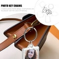 25pcs Blank Keyrings Photo Insert Keychain Picture Frame Photo Frame