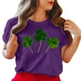 thumbnail image 2 of Besolor T-Shirts de Mode pour Femmes de la Saint-Patrick à Col Rond Shamrock T-Shirt à Manches Courtes T-Shirts Basiques Hauts de Festival, 2 of 4