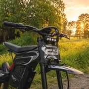 BIBUFF GT600 Electric Dirt Bike for Adults, 7500W Peak Motor 55MPH, 72V 30Ah Battery 80+ Miles Range, Full Suspension Hydraulic Brakes, 19/17 Tires, Off-Road e-Motorcycle UL2849