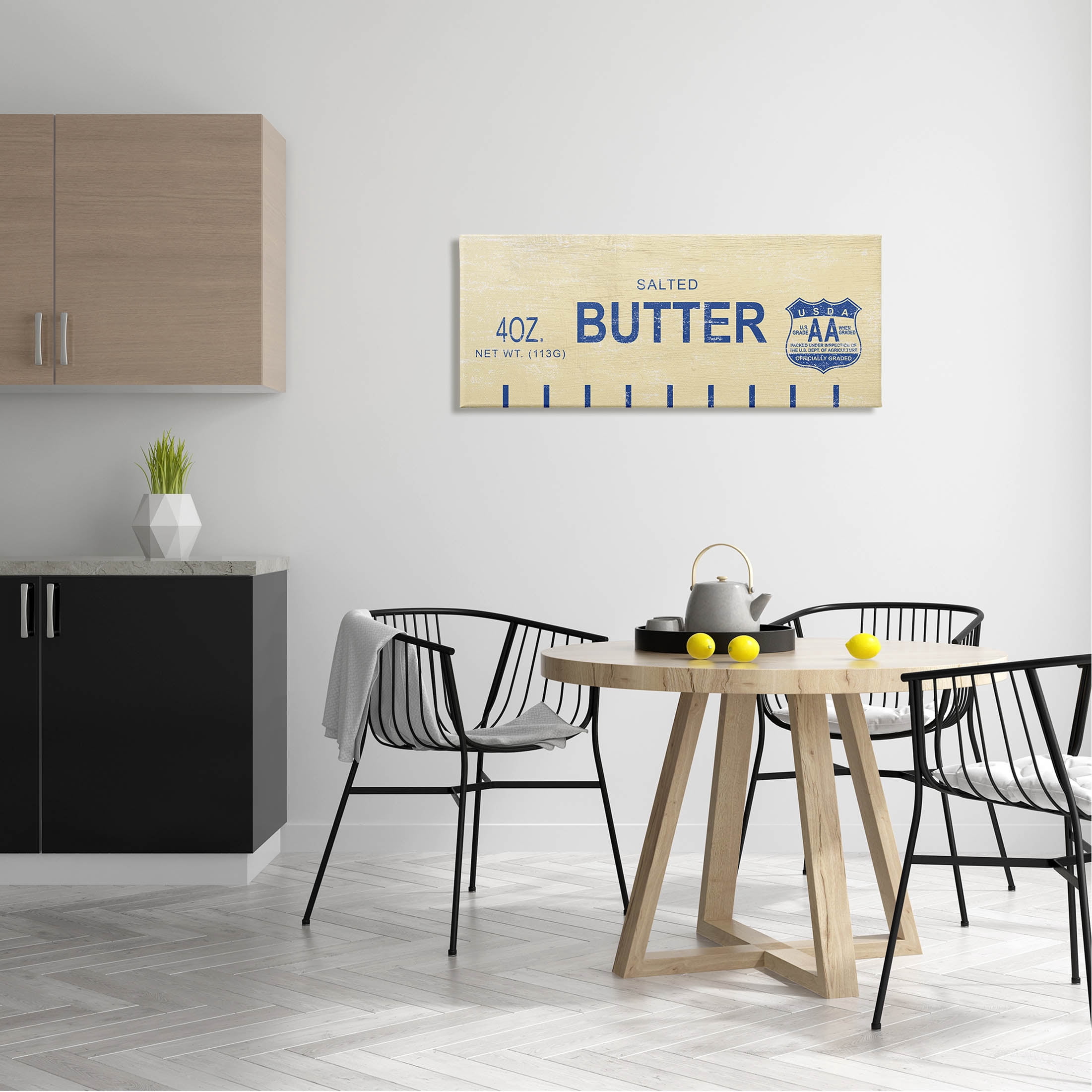 Stupell Industries Vintage Salted Butter Graphic Art Gallery Wrapped Canvas Print Wall Art, Design by Daphne Polselli