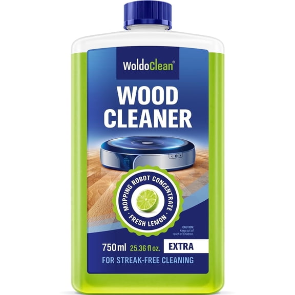 WoldoClean Robot Mop Floor Cleaner Concentrate – 25 oz (75–150 Uses) – Safe for Sealed Hardwood, Laminate & Vinyl – Lemon Fresh, Streak-Free Formula