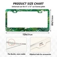 thumbnail image 3 of 2-Pack Aluminum License Plate Frame with 2 Holes for GM License Plate Cover with Free Screws Ferns and Moths, 3 of 8