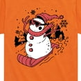thumbnail image 3 of Instant Message - Snowman Sled Christmas - Toddler & Youth Short Sleeve Graphic T-Shirt, 3 of 6