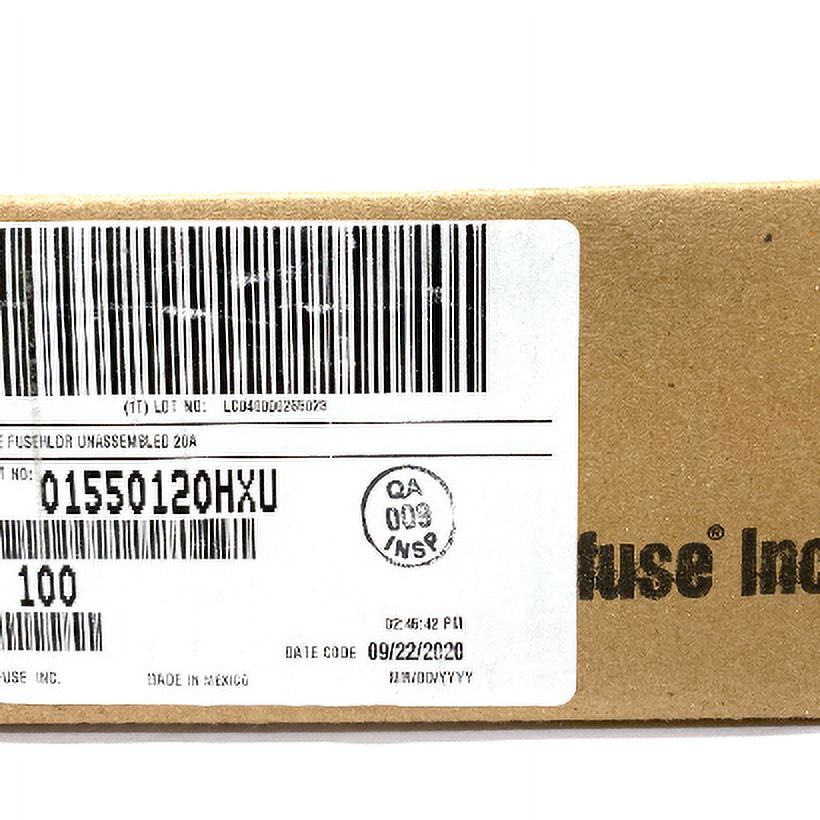 Littelfuse 100 PCS 20A Twist Lock In Line Fuse Holder 01550120HXU