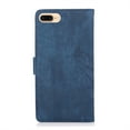 thumbnail image 6 of Feishell for iPhone 7 Plus/8 Plus Wallet Case with Wrist Strap, [Butterflies & Orchid Embossed] Premium PU Leather Magnetic Clasp Cover with Card Slots Kickstand Flip Phone Case for Women Men,Blue, 6 of 7