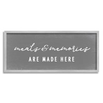 Stupell Industries Meals & Memories Family Kitchen Sign Typography Framed Wall Art, 24 x 10, Design by Daphne Polselli
