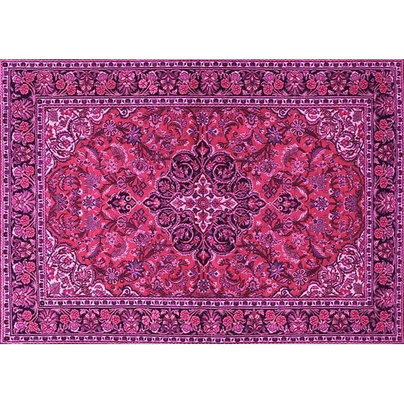 Ahgly Company Indoor Rectangle Persian Pink Traditional Area Rugs, 7' x 9'