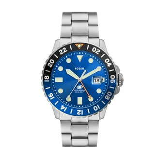 Fossil Blue Three-Hand Date Stainless Steel Watch - Walmart.com