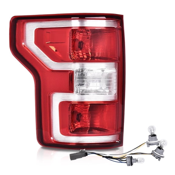 CROSSDESIGN Rear Tail Light Lamp Left Driver Side Fit for 2018-2020 Ford F150