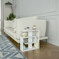 thumbnail image 2 of Ada Home Decor Furniture White 2 Tier Stacy Modern Side Table, 2 of 5