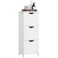 thumbnail image 1 of VASAGLE- clóset de Almacenamiento no Empotrado con 3 cajones, 11.8 x 12.6 x 31.9 Pulgadas, para baño, Sala de Estar, Cocina, Estilo Moderno, Color Blanco, 1 of 5