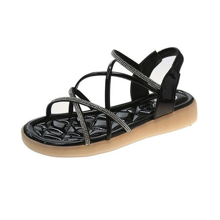 

Lopsie Women s Strappy Espadrille Flatform Elastic Comfy Open Toe Summer Sandal