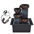 thumbnail image 2 of Indoor Water Fountains, Tabletop Water Fountain Water Fall Fountains Indoor Indoor Fountains And Waterfalls with LED Yellow Light for Feng Shui Relaxation, 2 of 7