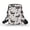 Dachshund Paw Print Design, variant on HELLHERO Cat and Rose Pattern 2 Zippers Crossbody Sling Bags with Double Deck Polyester 4.33x1.97x7.09 for Adult